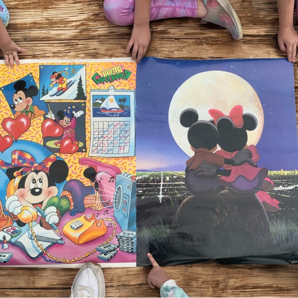 Disney 80s Vintage Mickey and Minnie Mouse Posters